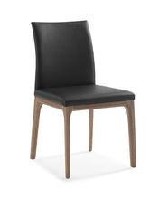 Load image into Gallery viewer, Upholstered Faux Leather Dining Room Side Chairs (Set of 2) - Brown / Black
