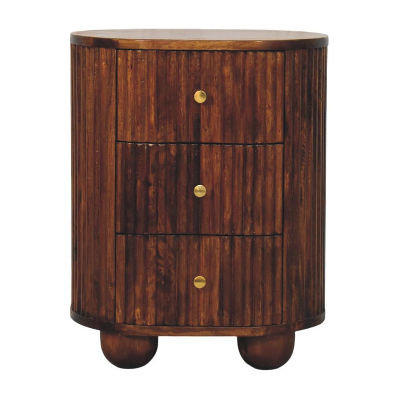 Solid Wood One Drawer Nightstand (755327) - Brown