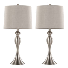 Load image into Gallery viewer, Ashland - Contemporary Table Lamp (Set of 2) - Nickel / Light Gray

