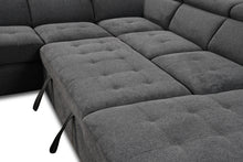 Load image into Gallery viewer, 125&quot; Modern U Shaped 7-seat Sectional Sofa Couch with Adjustable Headrest, Sofa Bed with Storage Chaise-Pull Out Couch Bed for Living Room ,Dark Gray
