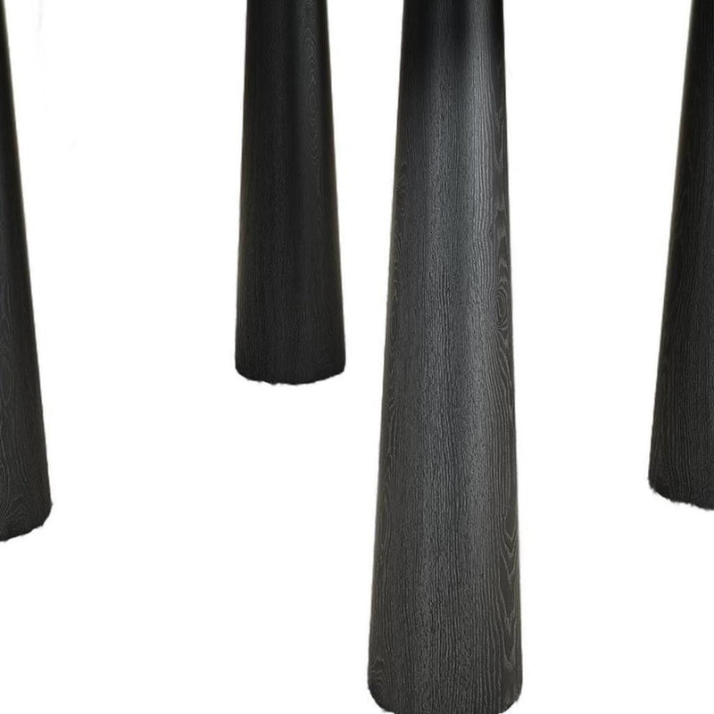 67" Solid Wood Oval Dining Table - Black