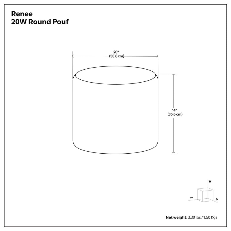 Renee - Handcrafted Round Pouf