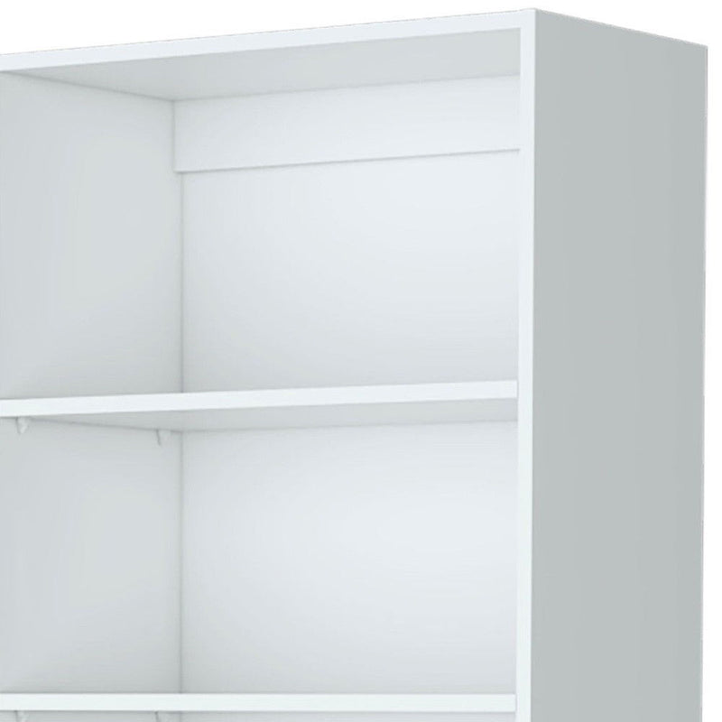 Three Tier Bookcase With Two Doors (546193) - White