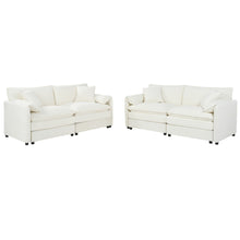Load image into Gallery viewer, Modern Chenille Oversized Deep Seat Luxury 2 Piece Sofa Set With 4 Pillows
