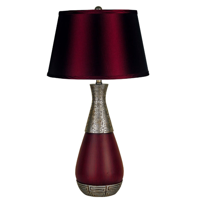 Contemporary Table Lamp - Maroon
