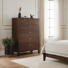Load image into Gallery viewer, Solid Six Drawer Chest - Brown
