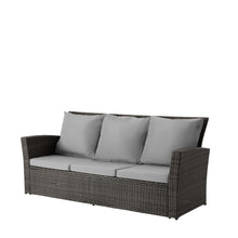 Load image into Gallery viewer, All-Weather Wicker 3 Seat Patio Sofa With Thick Cushions
