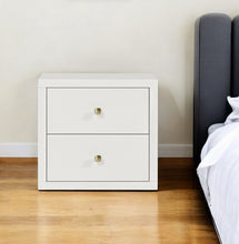 Load image into Gallery viewer, 19" Two Drawer Nightstand - White
