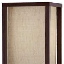 Load image into Gallery viewer, Column Floor Lamp With Beige Square Shade - Brown
