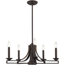 Load image into Gallery viewer, 18" 6 Light Dimmable Chandelier With Shades - Bronze
