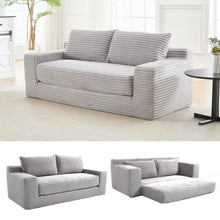Load image into Gallery viewer, Convertible Loveseat Sofa Bed With Memory Foam &amp; Steel Frame
