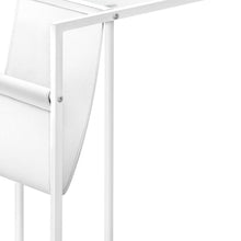 Load image into Gallery viewer, Modern Metal And Glass TV Table - White

