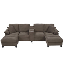 Load image into Gallery viewer, Modern U-Shaped Sectional Sofa With Storage Ottomans
