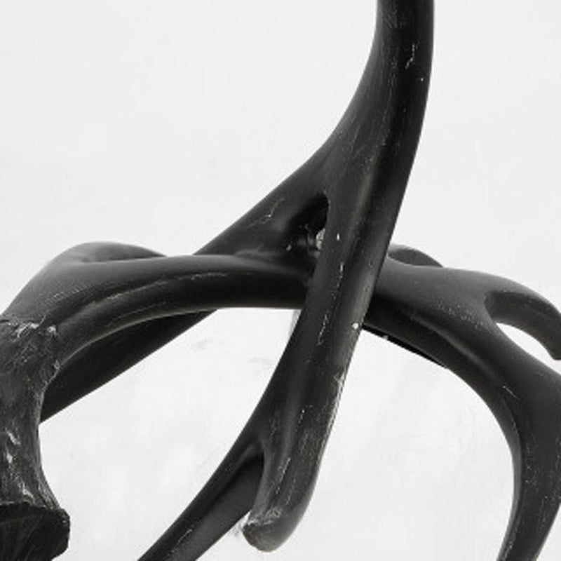 Antlers Table Lamp With Bell Shade - Black