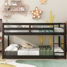 Load image into Gallery viewer, Twin over Twin Floor Bunk Bed,Espresso(Old SKU:W50437211)
