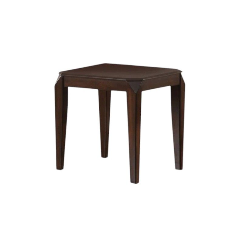 23" Solid Wood End Table - Dark Brown