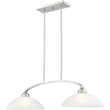 Load image into Gallery viewer, 10" Two Light Dimmable Chandelier With Shades - Nickel
