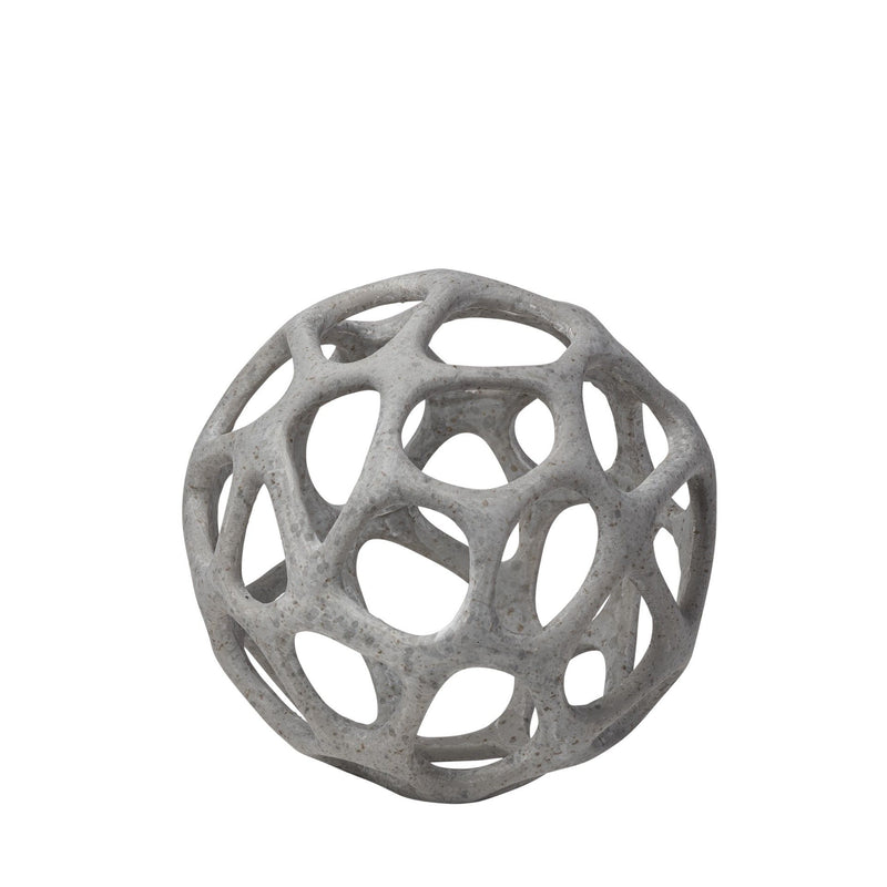 Abstract Decorative Orb Tabletop Sculpture - Gray