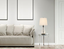 Load image into Gallery viewer, Metal Table Lamp With Empire Shade - Clear White
