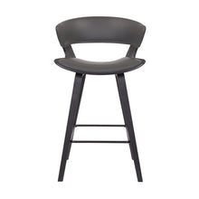 Load image into Gallery viewer, 27" Iron Low Back Counter Height Bar Chair - Gray And Black
