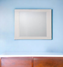 Load image into Gallery viewer, 37" Square Framed Mounted Dresser Mirror - White
