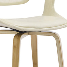 Load image into Gallery viewer, Upholstered Faux Leather Dining Arm Chair - White
