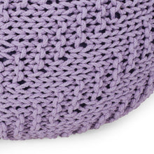 Load image into Gallery viewer, Bordeaux - Knitted Round Pouf Ottoman
