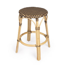 Load image into Gallery viewer, Rattan Backless Counter Height Bar Chair - Natural And Brown
