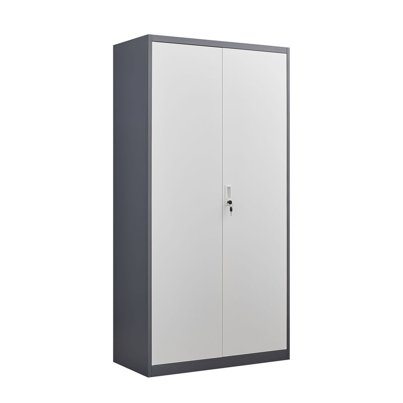 Large Capacity Wardrobe With Hanging Rod And Compartments