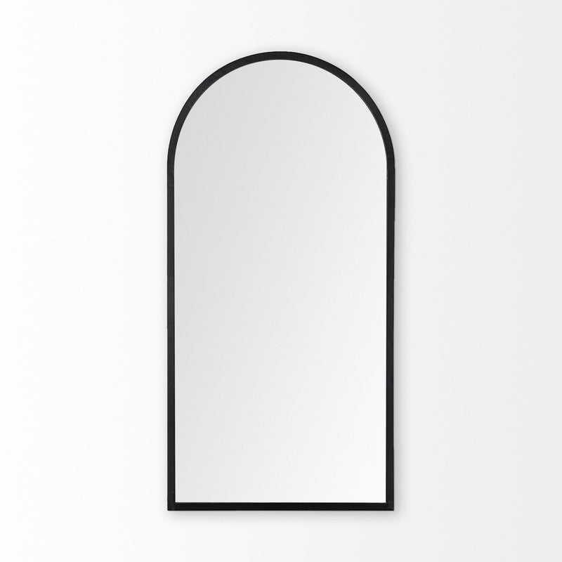 Metal Arch Framed Accent Mirror - Black