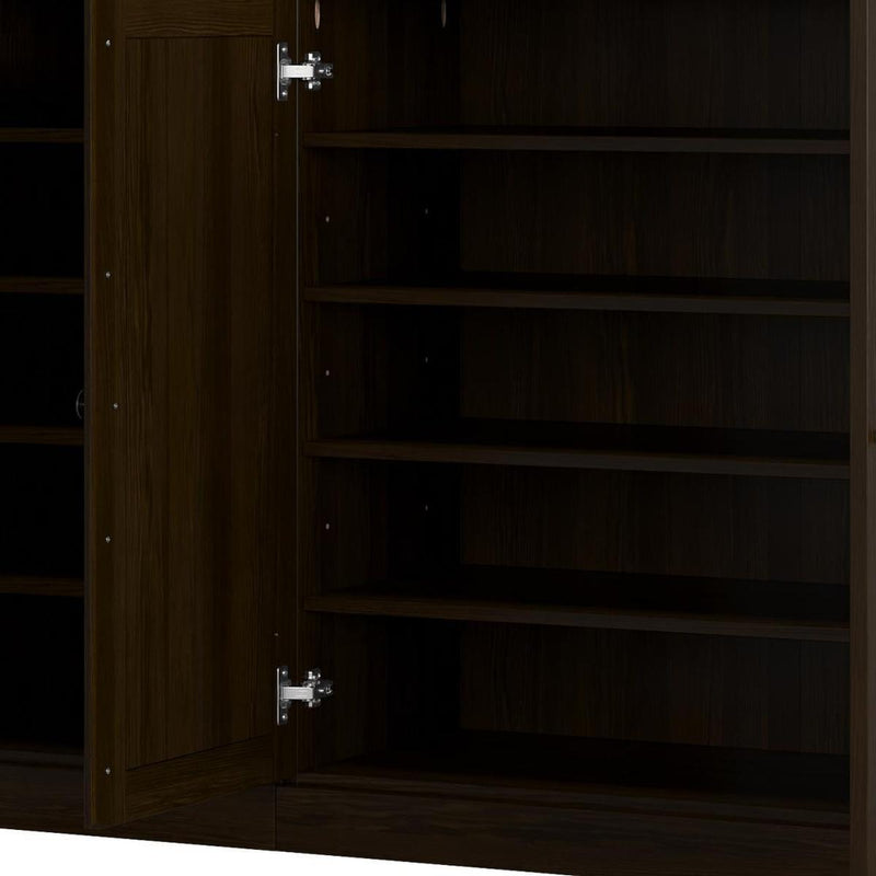 Solid Woodshoe Storage Cabinet (755974) - Espresso