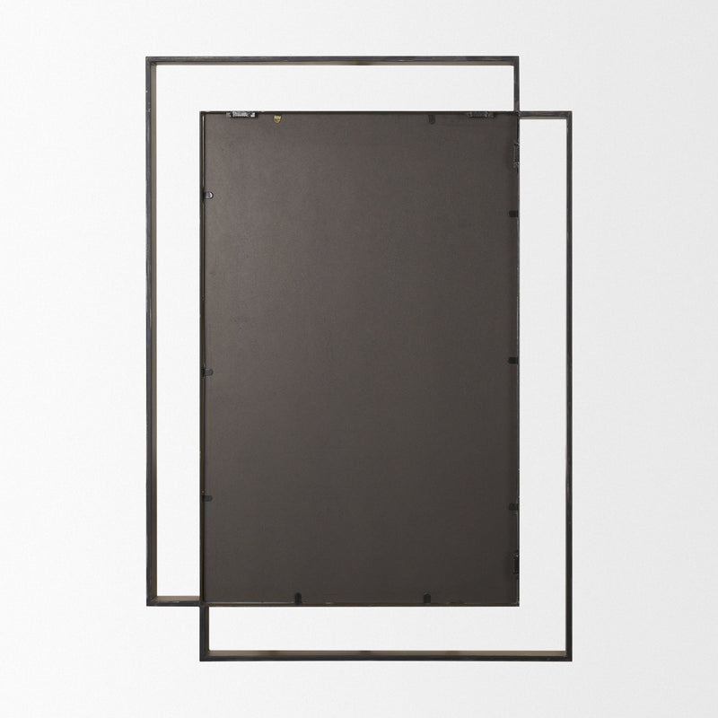 Metal Framed Accent Mirror - Brown