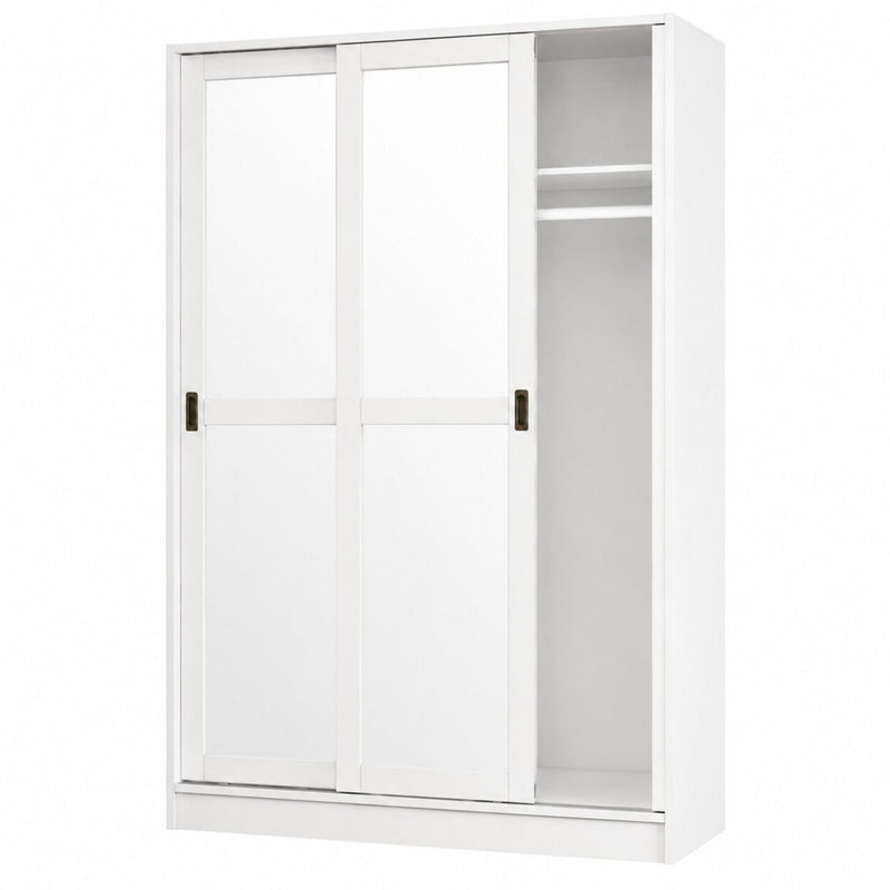 Solid Wood Mirrored Two Door Combo Dresser (765042) - White