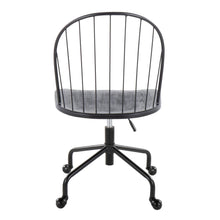 Load image into Gallery viewer, Riley - Farmhouse Adjustable High Back Office Chair - Black
