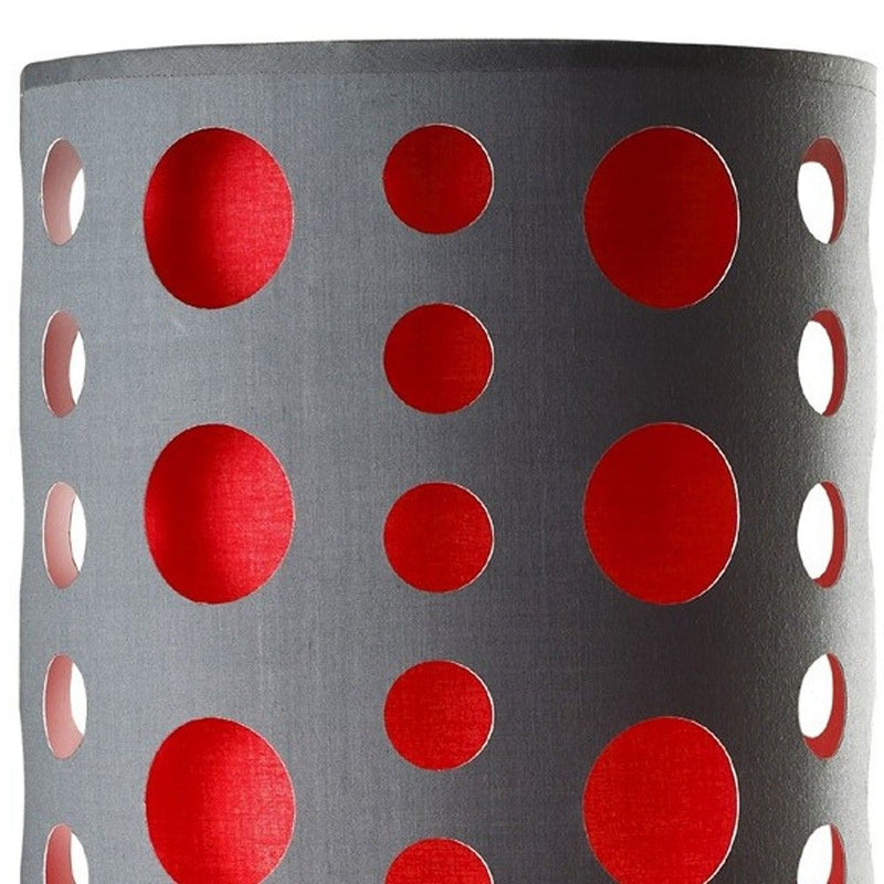 Mod Dot Novelty Table Lamp - Gray And Red