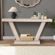Load image into Gallery viewer, Vintage Distressed Wood Entryway Bench With 2 Tier Storage Cabinet
