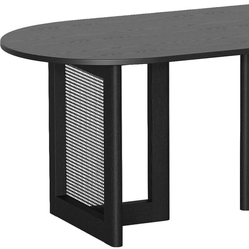 Wood Oval Bar Table (712248) - Black