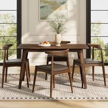 Load image into Gallery viewer, 5 Piece Dining Set With 1 Table And 4 Upholstered Chairs - Brown / Walnut
