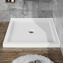 Load image into Gallery viewer, Anti Slip Double Threshold Shower Base - White

