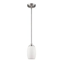 Load image into Gallery viewer, Hanging Light With Frosted Glass Shade - Silver
