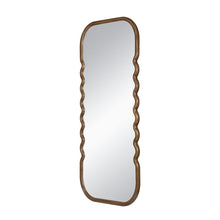 Load image into Gallery viewer, Oversized Wooden Floor Mirror With Unique Frame - Brown
