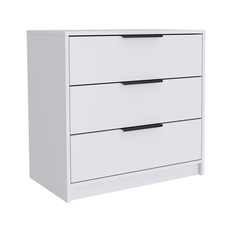 28" Three Drawer Dresser - White