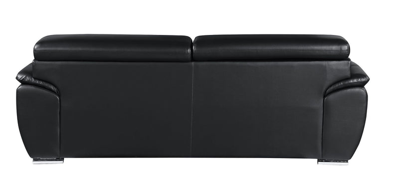 Top Grain Leather Sofa (721565) - Black