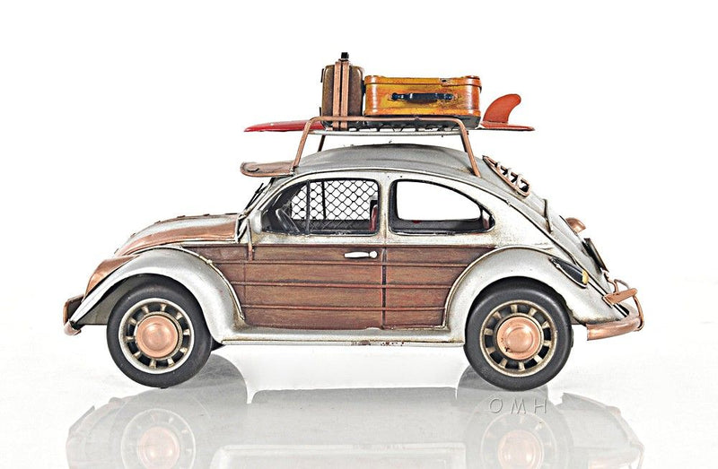 Hand Painted Model Car Tabletop Sculpture (401138) - Silver