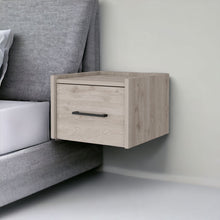 Load image into Gallery viewer, 13.8" x 13.2" x 9.8" One Drawer Faux Wood Floating Nightstand - Gray
