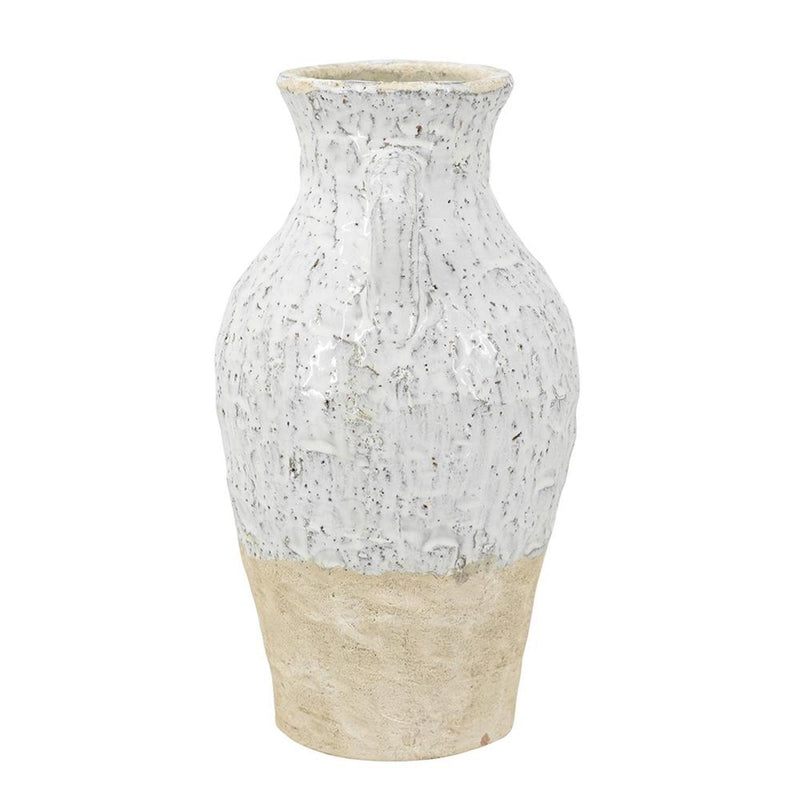 Block Amphora Table Vase - Beige / Ivory