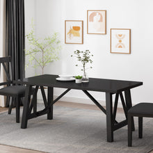 Load image into Gallery viewer, Farmhouse Style Dining Table With Wood Like Top
