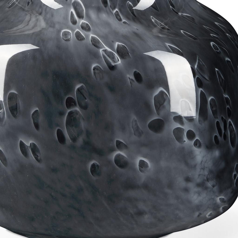 Mottled Round Table Vase - Black