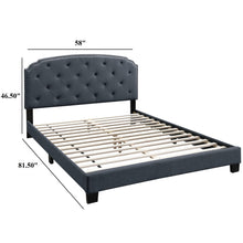 Load image into Gallery viewer, Button Tufted Bed With Nailhead Trim
