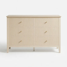 Load image into Gallery viewer, Modern 6 Drawer Fluted Dresser
